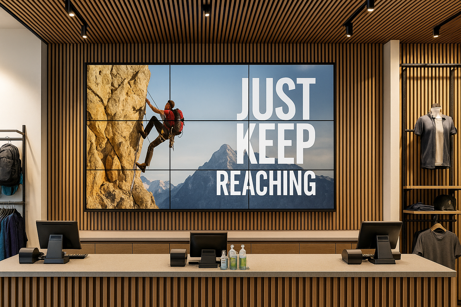 Digital Signage in Retail Store - Motivational Display